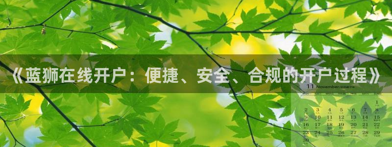 2元网走势图大全：《蓝狮在线开户：便捷、安全、合规的开户过程》