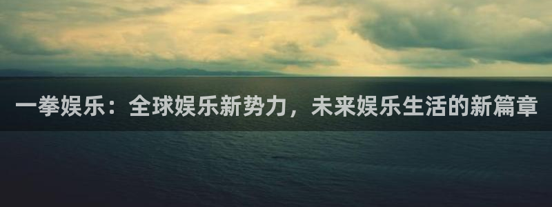 2元网河南二十二：一拳娱乐：全球娱乐新势力，未来娱乐生活的新篇章